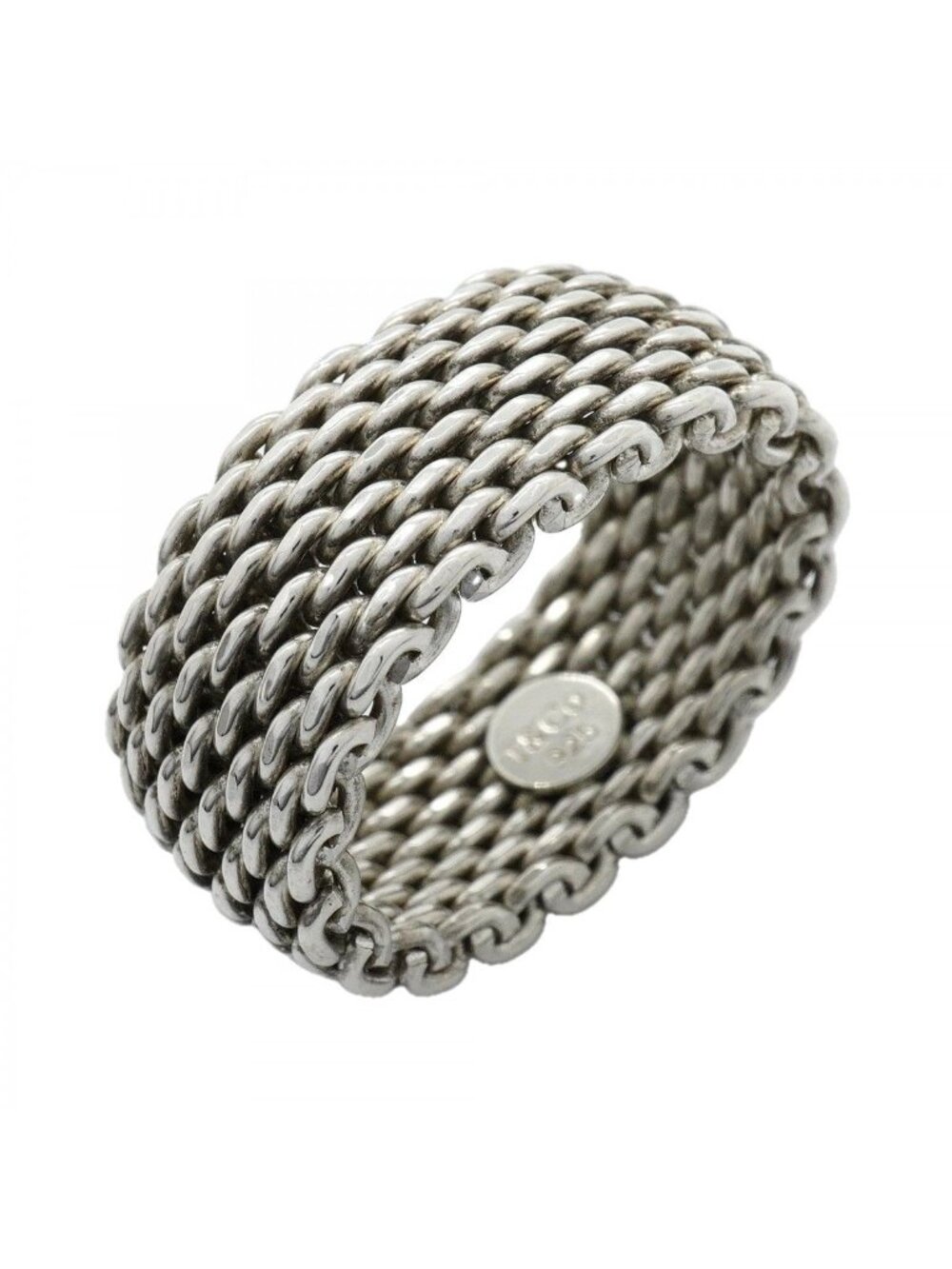 Tiffany & Co Ring Somerset Mesh 925 Sterling Silver